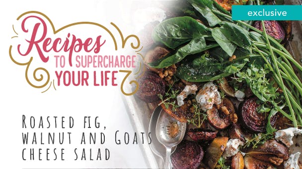 Roasted Fig, Walnut and Goat’s Cheese Salad