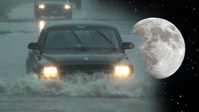 Cambios en la órbita de la luna e inundaciones terrestres