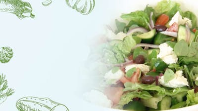 Greek Salad with Almond Feta