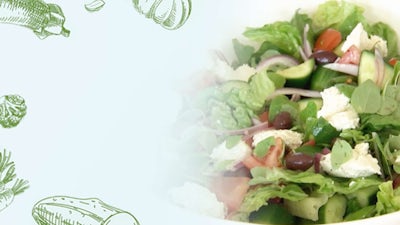 Greek Salad with Almond Feta