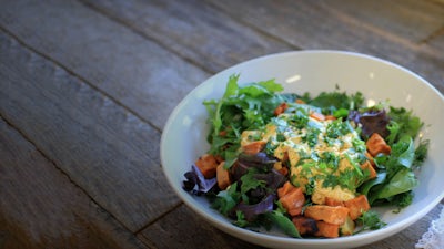 Roast Vegetable Salad with Yogurt Dressing