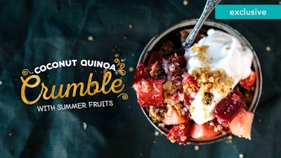 Coconut Quinoa Crumble With Summer Fruits
