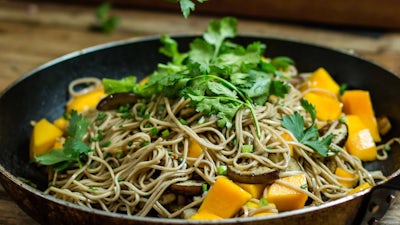 Soba Noodle Warm Fruity Salad