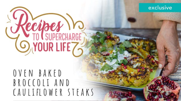 Oven Baked Broccoli and Cauliflower Steaks