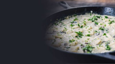 Vegan Gnocchi with Creamy Mushroom Sauce