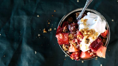 Coconut Quinoa Crumble With Summer Fruits