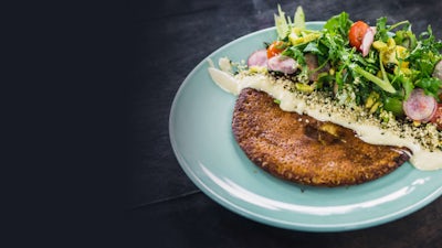 Socca and Chunky Salad