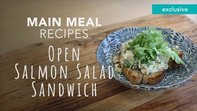 Open Salmon Salad Sandwich