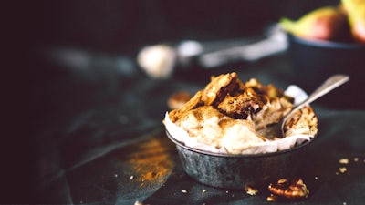 Caramelized Figs with Nut Crunch and Coconut Ice Cream